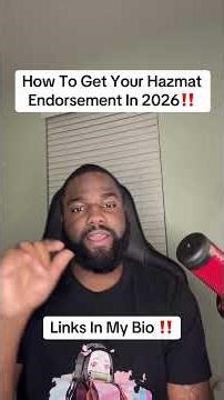 How To Get Your Hazmat Endorsement In 2026 #cdlschool #cdl