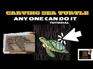 🐢 Carving a STUNNING Sea Turtle – Wood Carving Tutorial!