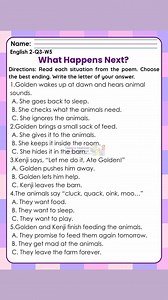 24K views · 86 reactions | GRADE 2 ENGLISH QUARTER 3 WEEK 5 WORKSHEETS 殺 FREE po ito, download niyo na po 珞 #MATATAGCurriculum #activitiesforkids #grade2teacherss #freeworksheets #LearningIsFun #English #englishteacher | Teacher Bunso | Facebook