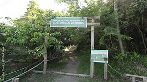 Entrance of the Parque Natural Municipal Costeira de Zimbros - Bombinhas, Santa Catarina, Brazil