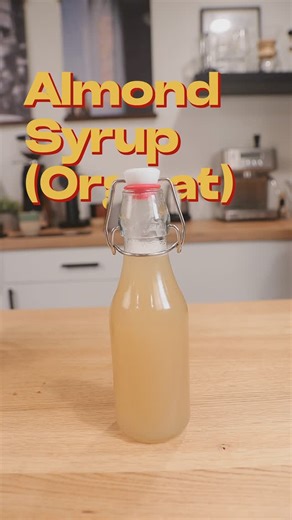 Alex Gren on Instagram: "Homemade Almond syrup, or the fancy term, Orgeat. RECIPE: 2 C almond milk 3 C sugar 1 tsp orange blossom water 1/8 tsp almond extract #almondsyrup #orgeat #homebarista #coffeesyrup #syruprecipe #coffeebar #coffeepeople"