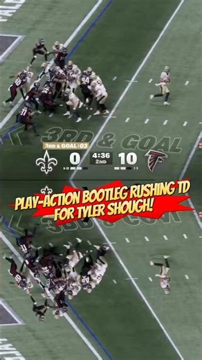 Play-action bootleg rushing touchdown for Tyler Shough! New Orleans Saints vs. Atlanta Falcons #NFL