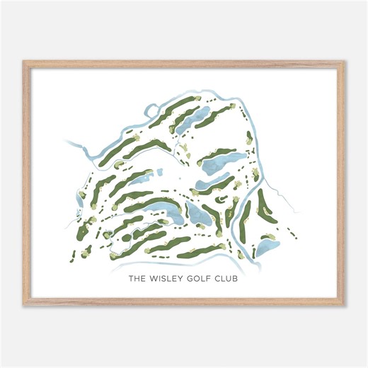 The Wisley Golf Club in Ripley, England - Modern Watercolor Map | Golfer Gift, Golf Wall Art, Golf Poster Print, Course Layout - Etsy