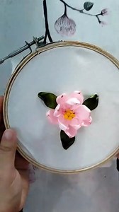 I show you how to embroider simple 3D flowers 💐 for your ribbon embroidery project | Asnimar Embroidery