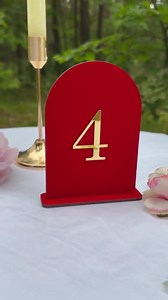Wooden Red Matte Table Numbers Custom Table Numbers Wedding Table Numbers Gold Table Numbers Table Numbers Laser Cut Rustic Wedding Decor - Etsy