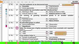 Biology KPPSC PPSC FPSC SPSC BPSC Past Paper 2016 || Lecturer & SS ll Part 03 ll AllTestPreparationS Youtube Link www.youtube.com/alltestpreparations In this video, you will watch the Biology Kppsc PPSC FPSC SPSC BPSC Past Paper 2016 From Sana Ahmad (Biology Scholar & Mcqs Expert). We started this series of 2016 in which you will get past papers of fpsc 2016, Kppsc 2016, PPSC 2016, SPSC 2016, BPSC 2016 Of Subject Specialist & Lectures. This video is an explanatory video of all MCQS so this video