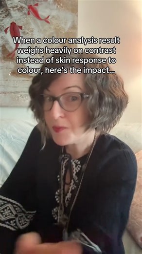 Carol Brailey™️ on Instagram: "See my previous video for full explanation. When contrast is prioritized as an input in a colour analysis process, the resulting palette often requires makeup to “correct” what the colours are doing to the skin. In the system I use, the focus is skin response to colour using natural colouring isolated as a basis (including natural hair colour) and working with natural colouring—so vibrancy appears naturally, without correction. One of the most common feedback I rec