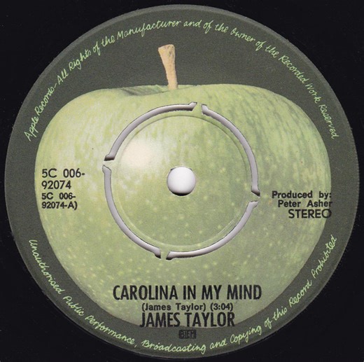 James Taylor - Carolina In My Mind