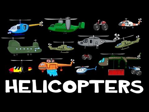 Helicopters | Aircraft Vehicles | Cartoon Videos For Children | DinoJordan