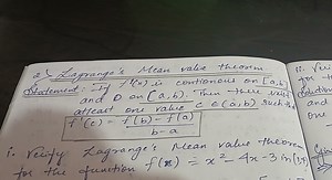 Verify Lagrange's Mean Value Theorem for the function  f(x) = x... | Filo