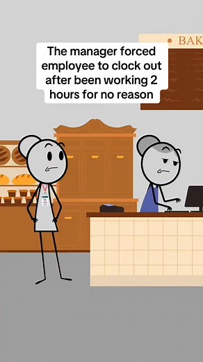 176K views · 3.2K reactions | The manager forced employee to clock out after been working 2 hours for no reason #animation #animationmeme #work #worklife #manager #managersbelike #usa | Sleek Animations | Facebook