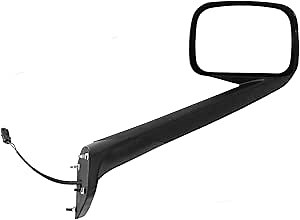 Aostirmotor Pair Black Hood Mirrors Fit for New Freightliner Cascadia 2018-2022, Hood Mirrors Assembly with Heater Passenger Side