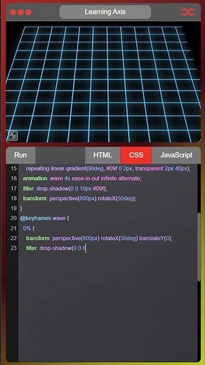 Wavy Neon Grid | HTML CSS