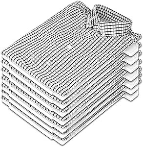 10 Pack T Shirt Organizer Closet Organizer Clothing Trays, Detachable Stackable Clothes Receipt Board, Shirt Dividers File Organizer (White)