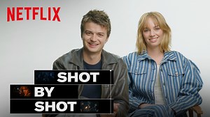 Joe Keery and Maya Hawke's reaction to seeing Natalia Dyer firing that shotgun was all of us watching the final episode of Stranger Things 4. | Netflix