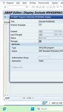 Package of ABAP program #sapabap #sap #abap #programming