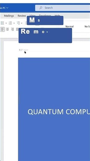 How to Remove Page Number in MS Word in 10 Seconds! 🔥 #Shorts