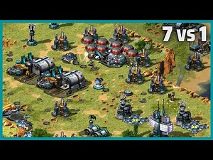 Red Alert 2 | The Allied Power | (7 vs 1 + Superweapons)
