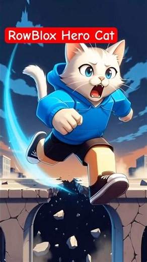 Roblox Cat Hero Saves a Kid | Emotional Mini Story 😿💙 #robloxshorts #robloxstory #robloxcat