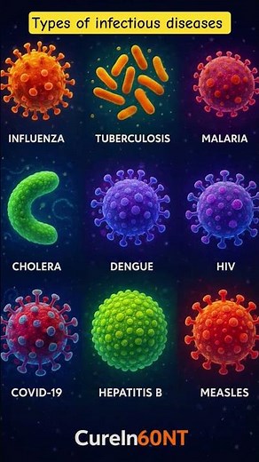 Types of Infectious Diseases Explained | Viral Bacterial Fungal Parasitic Guide#shorts #healthyfood