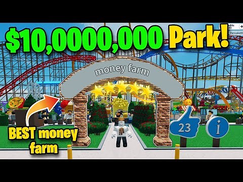 I Build BEST Money Farm and Made $10,000,000 in Theme Park Tycoon 2!