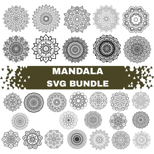 Mandala SVG Bundle:intricate Vector Designs, floral Mandala Cut Files (digital Download) - Etsy