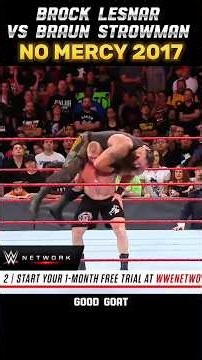 Brock Lesnar VS Braun Strowman | Universal Championship Match | No Mercy 2017 | EDIT 🔥