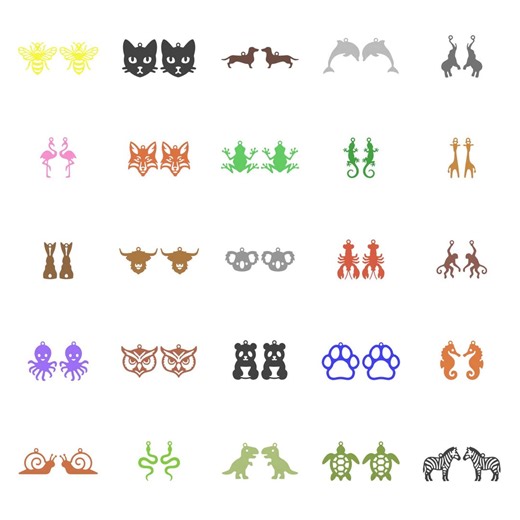 25 Animal Earrings - STL Files: 3D Print Ready Digital Files - Etsy