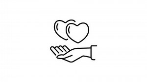 Giving Love Animated Icon Line Style Stock Footage Video (100% Royalty-free) 3664965183 | Shutterstock