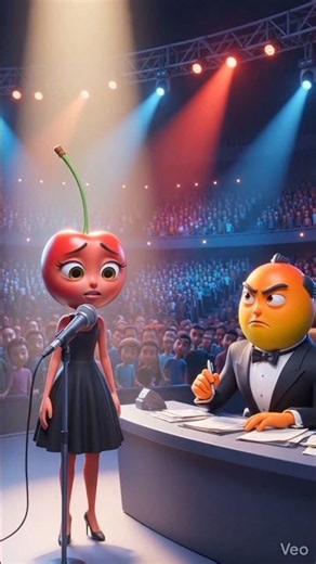🍒 Cherry Singer Girl Won The Biggest Singing Competition 😭🎤 | Emotional Fruit Animation Story#Cherry