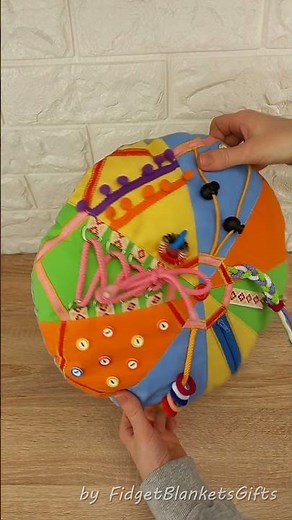 Dementia Fidget Pillow | Alzheimer’s Sensory Cushion | Gift for Elderly Women | LinearaHandMade