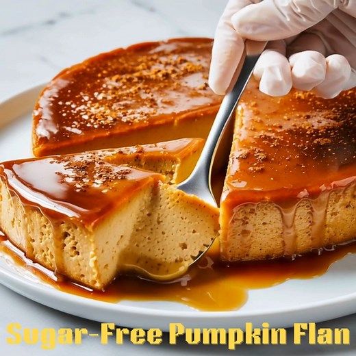 11 reactions | Sugar-Free Pumpkin Flan  A silky, fall-spiced...