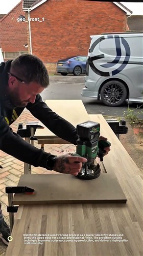 Perfect Wood Routing Technique! Satisfying Precision Carpentry Process 🔥🪵