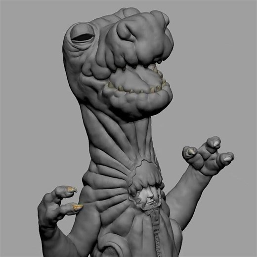 It's like a dinosaur Resizable ArtToy -3d printable files