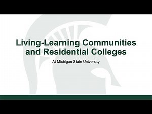 Living-Learning Communities & Residential Colleges Webinar
