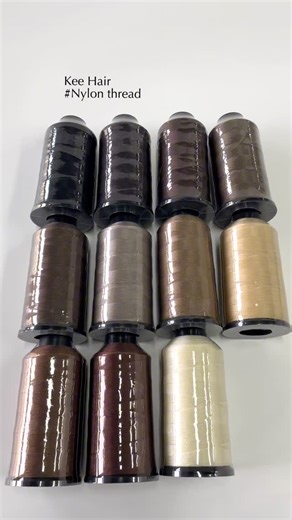 keehairextensions_lily on Instagram: "Our 3-ply nylon thread comes in 11 color options, perfectly matching all types of hair extensions❤️ #threads #hairextensions #hairextension #geniusweft #hairsupplier"