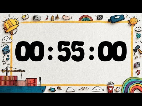55 MINUTE TIMER with Alarm | Build & Focus • Long Focus Work Block