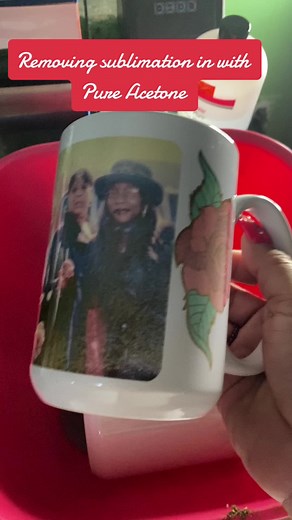 Remove Sublimation Ink from Mugs with Acetone