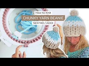 DIY Jumbo Yarn Beanie Using a Circular Knitting Machine