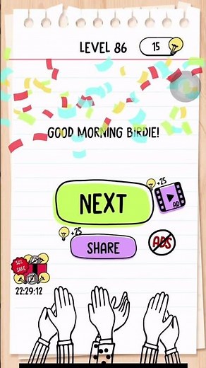 Brain Test Level 86 Answer | Birdie has overslept, try shaking the tree