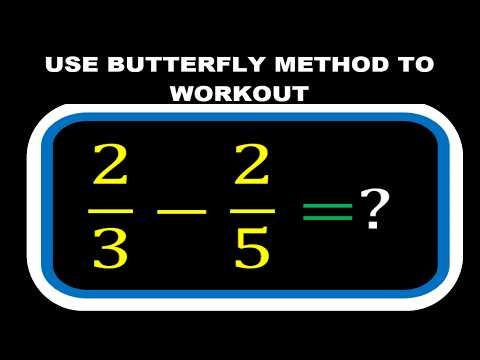 Subtraction of Fractions by Butterfly Method! 🦋 Easy Step by Step Math Trick!