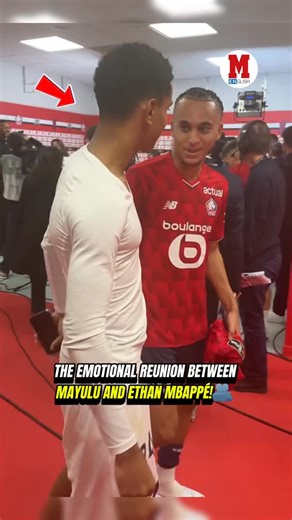 Marca America  on Instagram: "THE EMOTIONAL REUNION BETWEEN MAYULU AND ETHAN MBAPPÉ!輸 The Lille midfielder reunited with his former PSG teammate during today’s Ligue 1 clash, sharing a heartfelt moment after the match! #EthanMbappe #Mayulu #PSG #Lille #Ligue1"