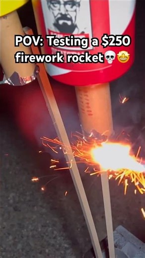 POV: Testing a $250 firework rocket #feuerwerk #fireworks #rocket #crazy #silvester #pyro #wow