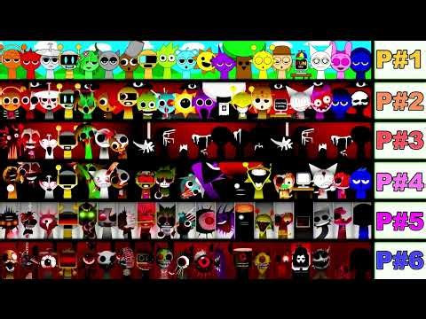 Incredibox Sprunki All Characters of Phases 1-6 - New Mod Together Characters