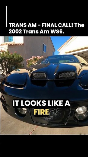 The Last Trans Am Ever Made! 2002 Trans Am WS6! #pontiactransam #transam