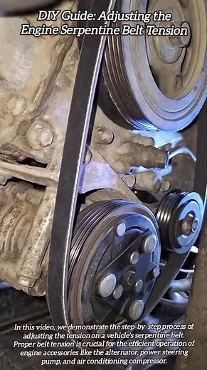 DIY Guide: Adjusting the Engine Serpentine Belt Tension #shorts #mechanic #automobile
