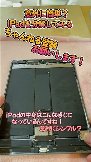 [自己責任] iPadのバッテリーがヤバいので分解したら凄かった #iphone #ipad #修理