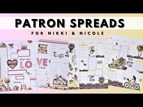 PLAN WITH ME | PATRON SPREADS FOR NIKKI & NICOLE | THE HAPPY PLANNER