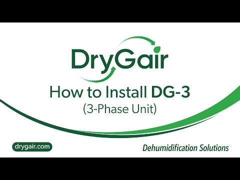 Setting Up Your DryGair DG-3 50 Hz: Professional Installation & Setup for dehumidifier