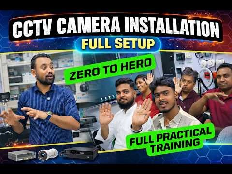 CCTV Camera installation Full Setup | Practical Class 1 | CCTV Installation Course